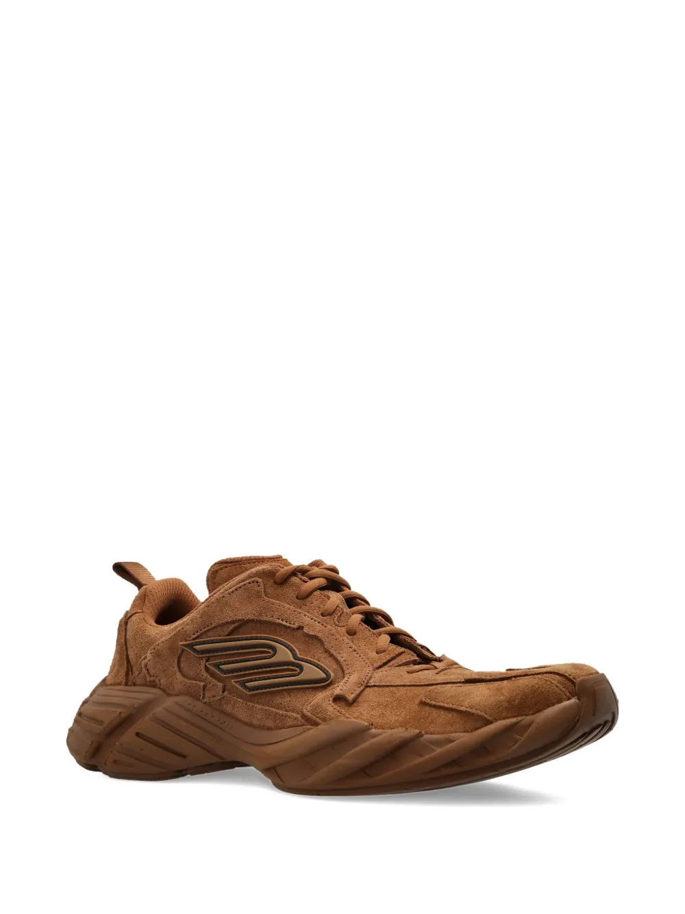 Balenciaga suede logo-detail trainers Bruin