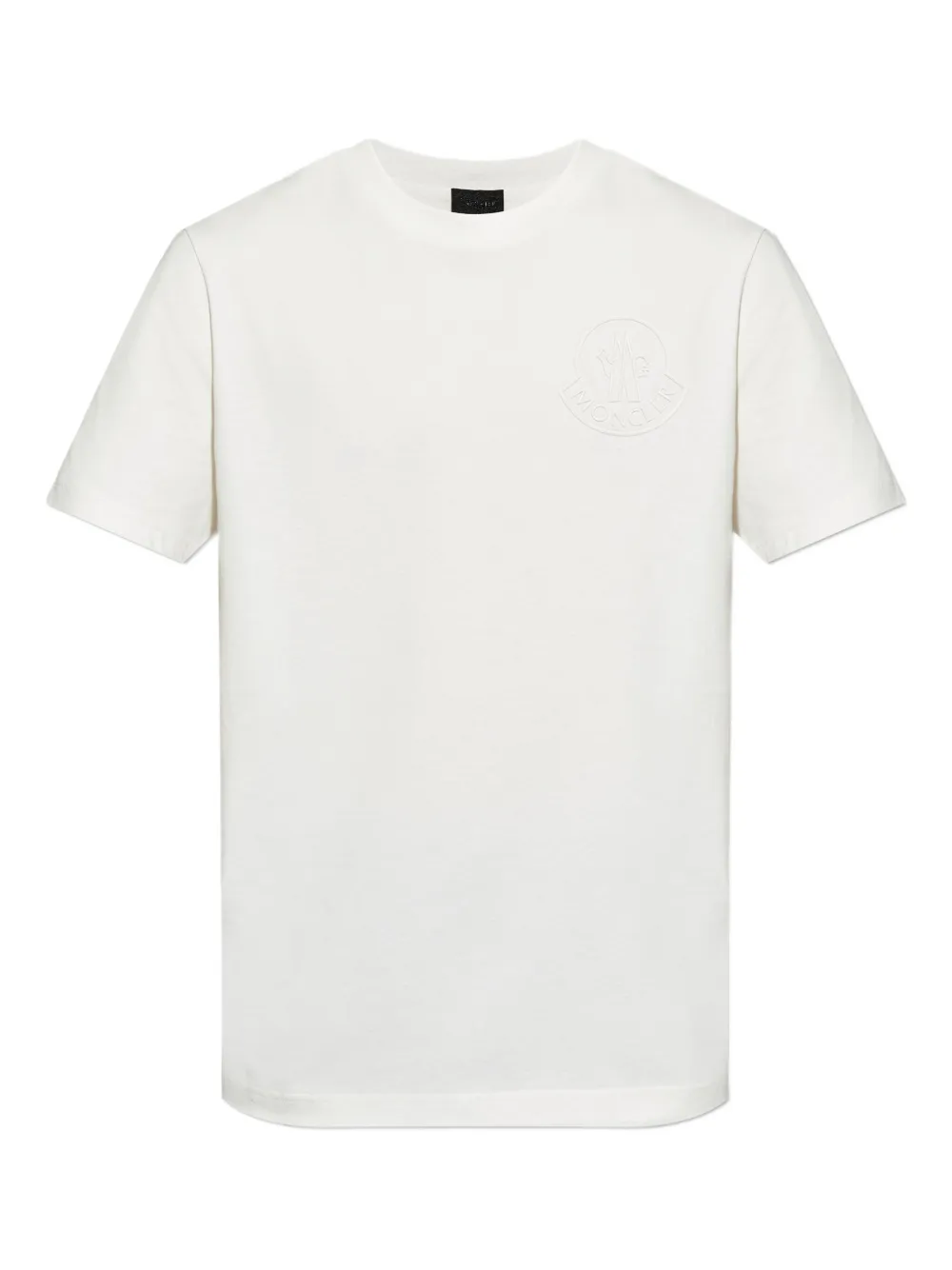Moncler T-shirt met logo-reliëf Wit