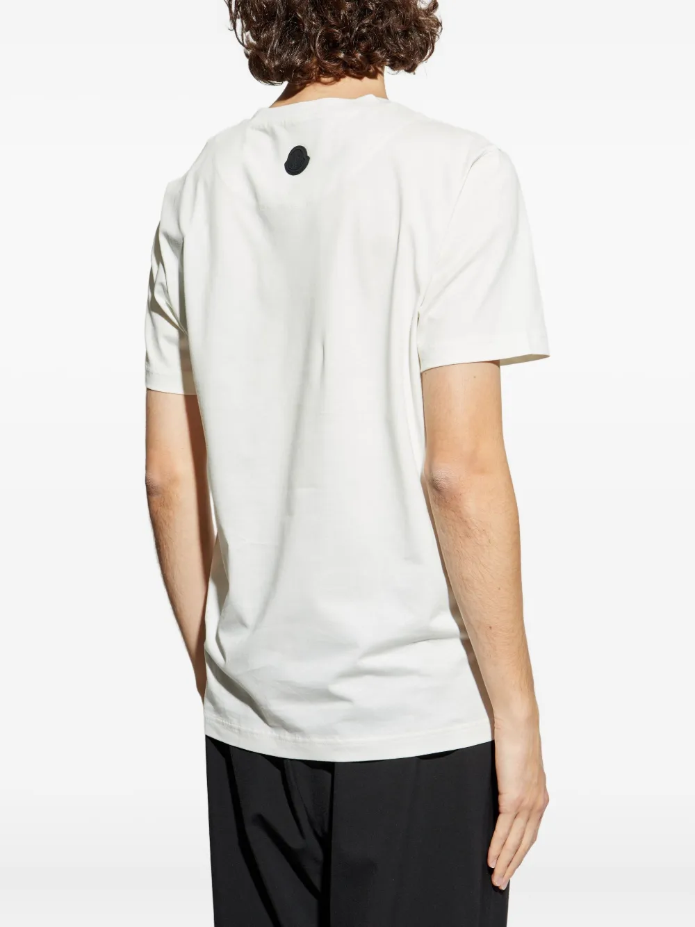Moncler T-shirt met logo-reliëf Wit