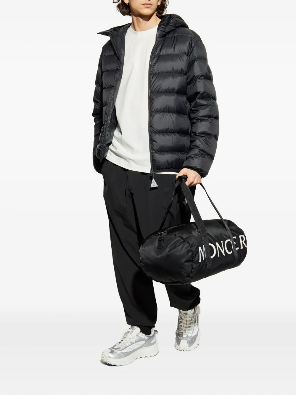 Moncler T-shirt met logo-reliëf Wit