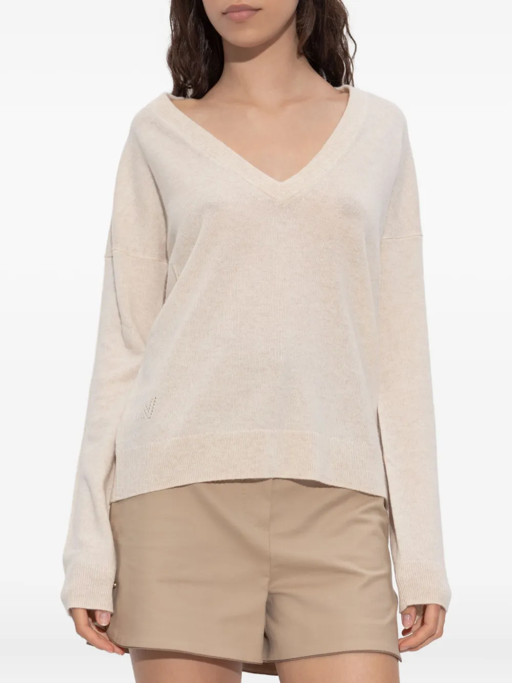 Zadig&Voltaire Trui met V-hals Beige
