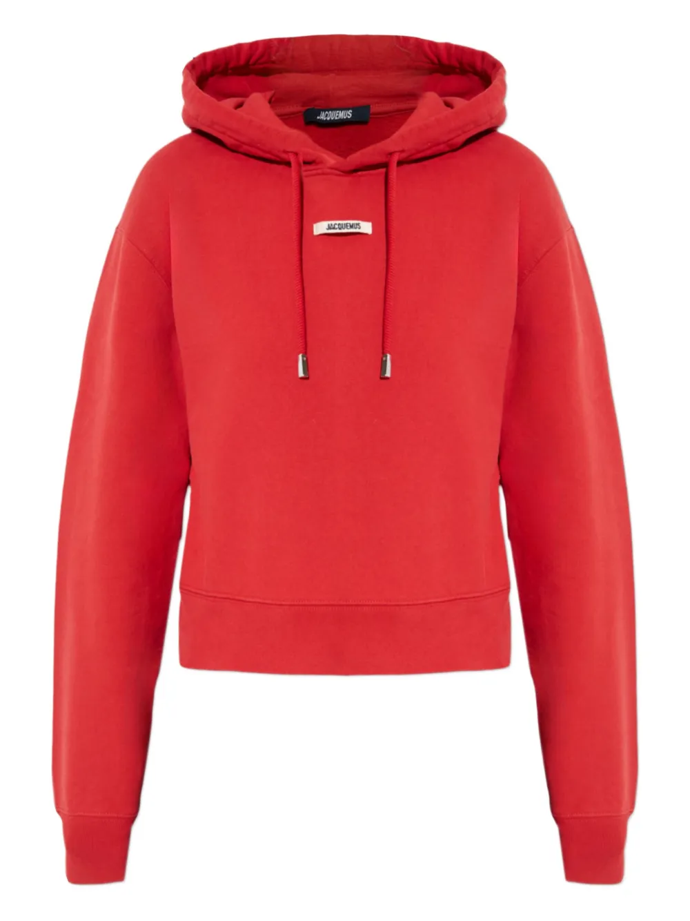 Jacquemus logo-patch hoodie | Red | Image 1