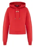 Jacquemus logo-patch hoodie - Red