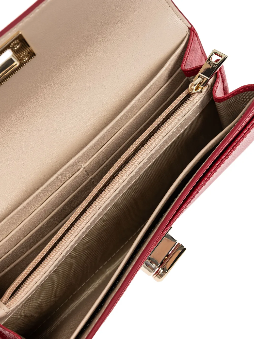 Furla 1927 lock-detail leather wallet Rood