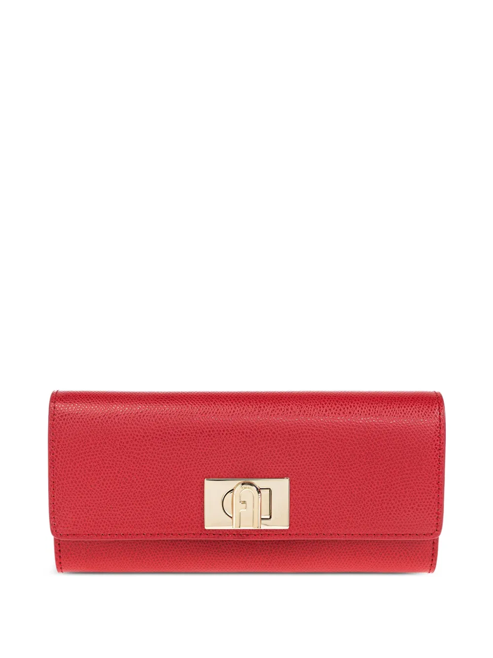 Furla 1927 lock-detail leather wallet - レッド Furla 1927 lock-detail leather wallet - レッド