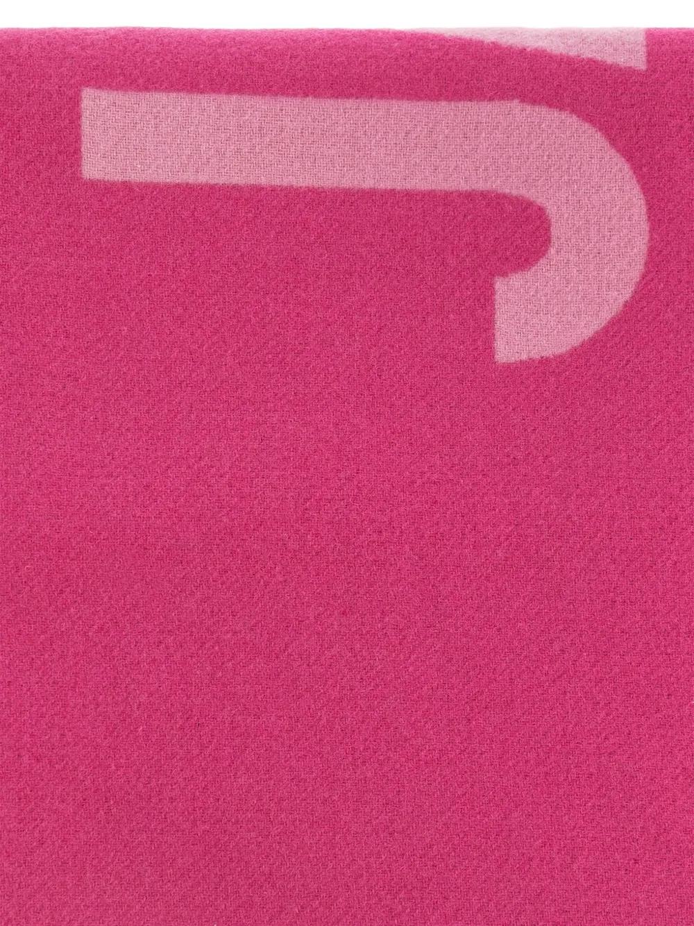 Jacquemus logo fringed scarf Roze