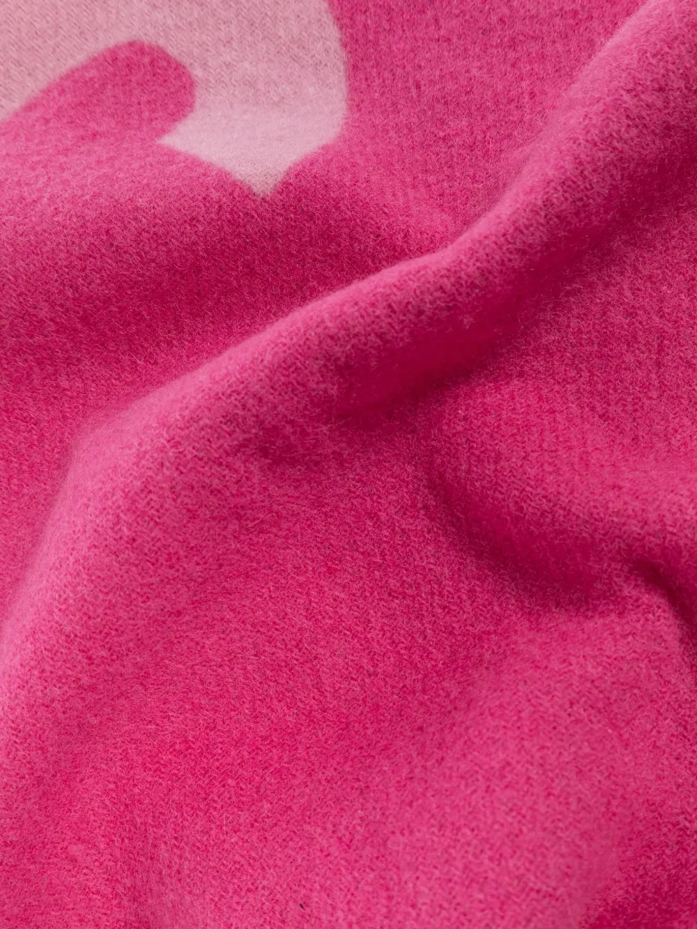 Jacquemus logo fringed scarf Roze