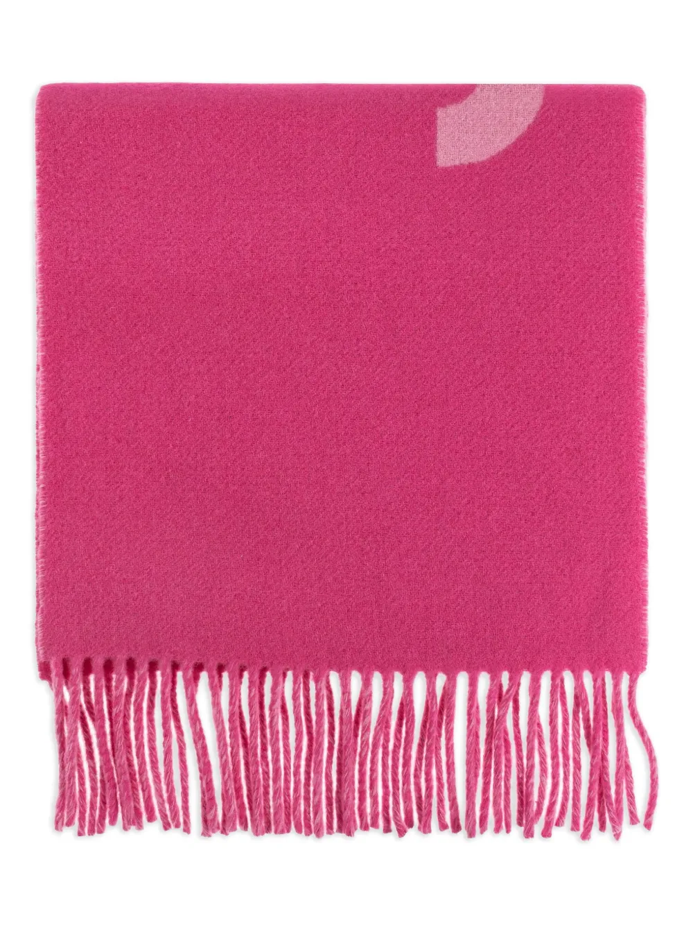 Jacquemus logo fringed scarf Roze