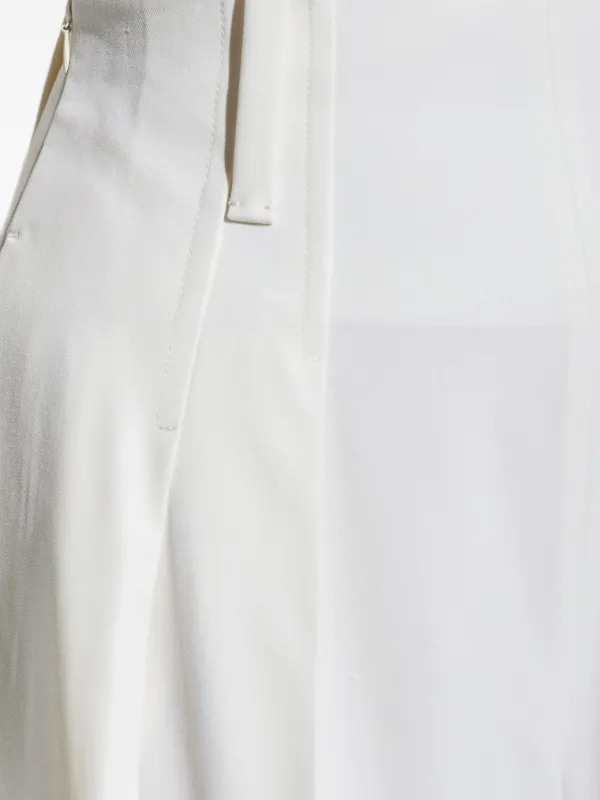 【Victoria Beckham】プリーツワイドレッグパンツ Victoria Beckham プリーツ ワイドパンツ | ホワイト | FARFETCH JP
