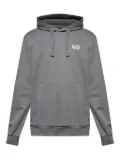 Ea7 Emporio Armani logo-print hoodie - Grey