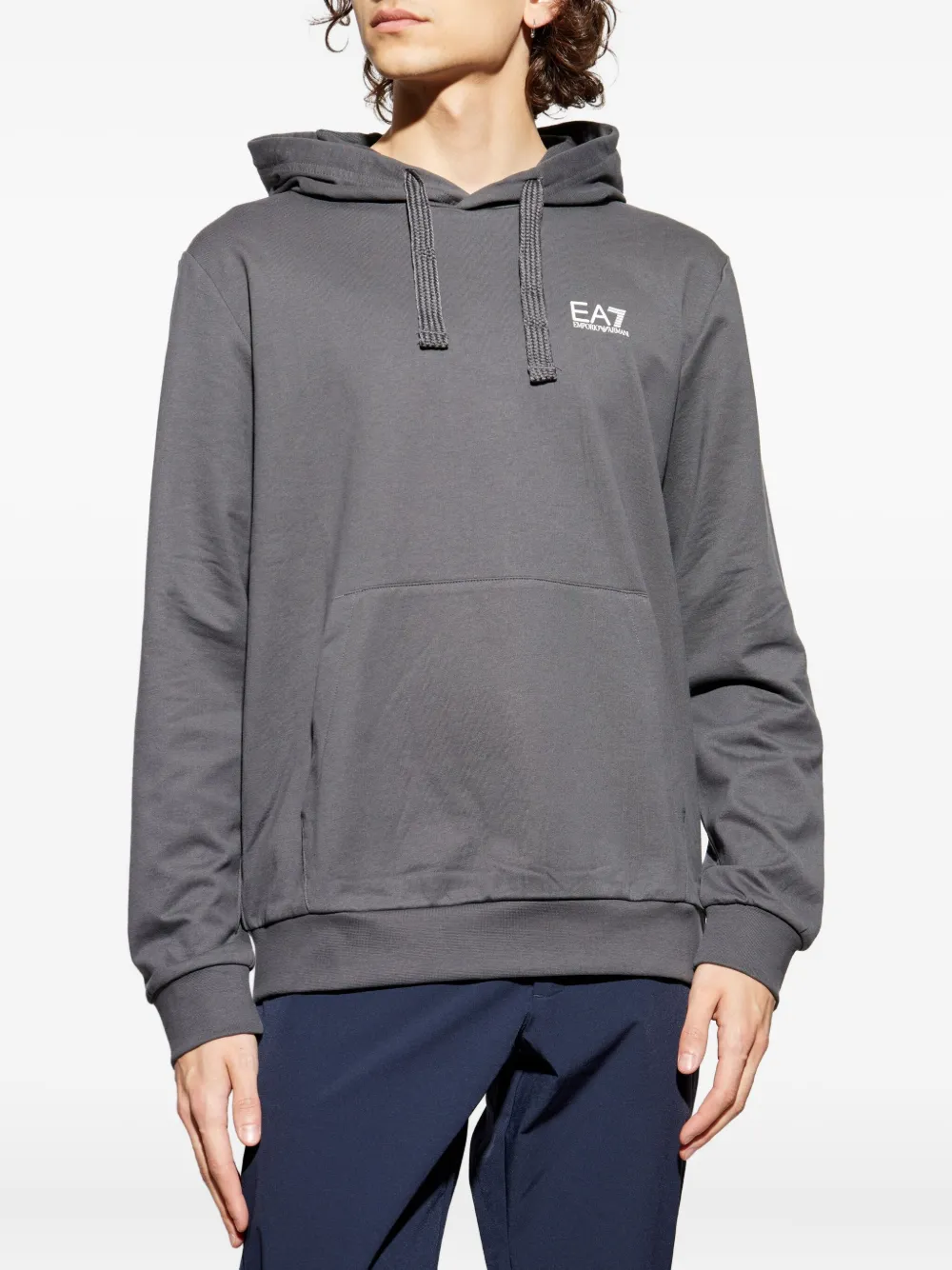 Ea7 Emporio Armani Hoodie met logoprint Grijs