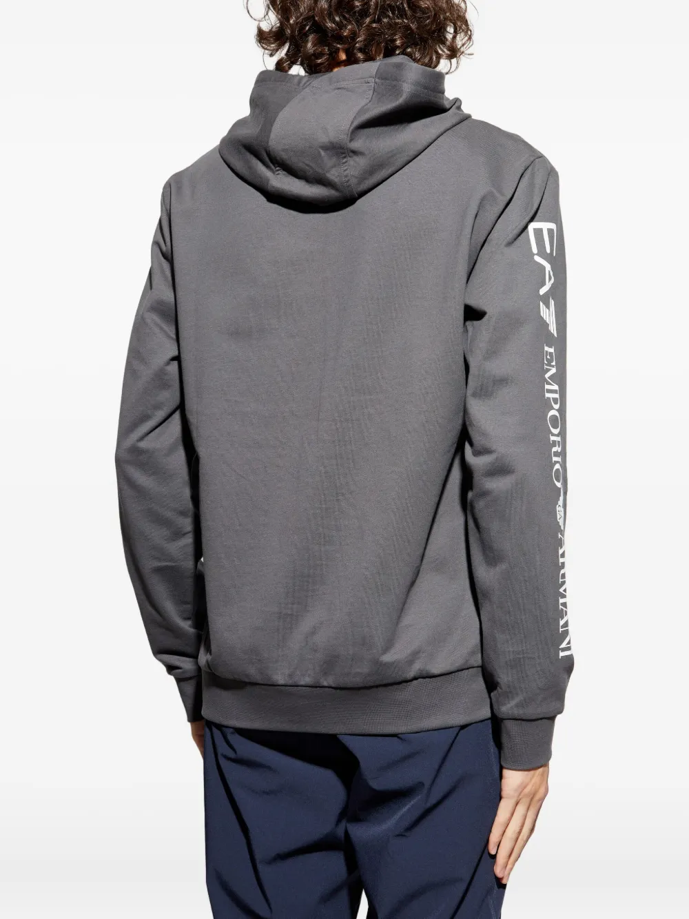 Ea7 Emporio Armani Hoodie met logoprint Grijs
