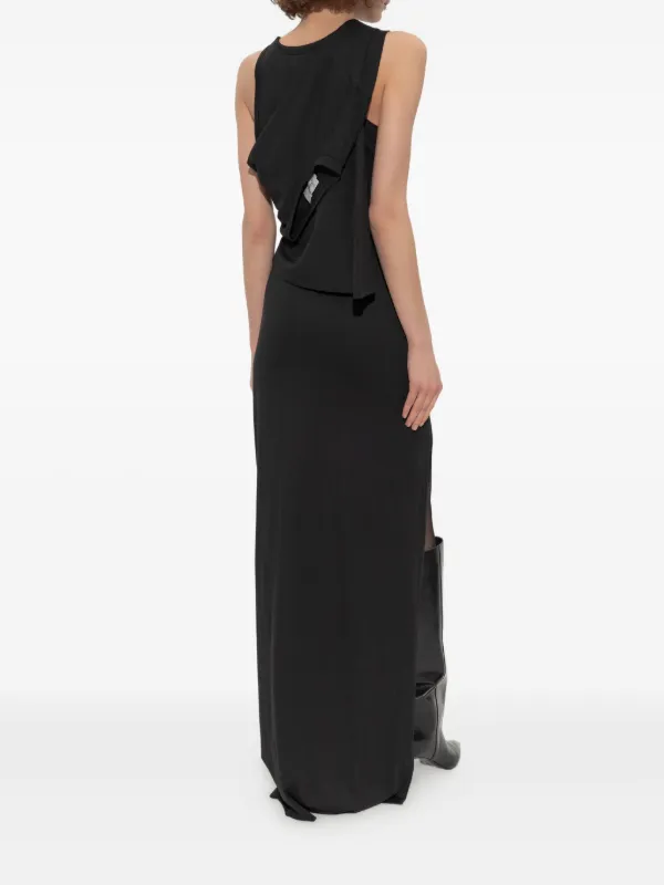 Coperni knot-detail side-split Maxi Dress | Black | FARFETCH