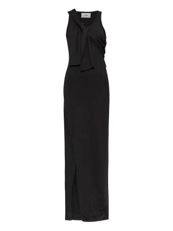 Coperni knot-detail side-split Maxi Dress | Black | FARFETCH