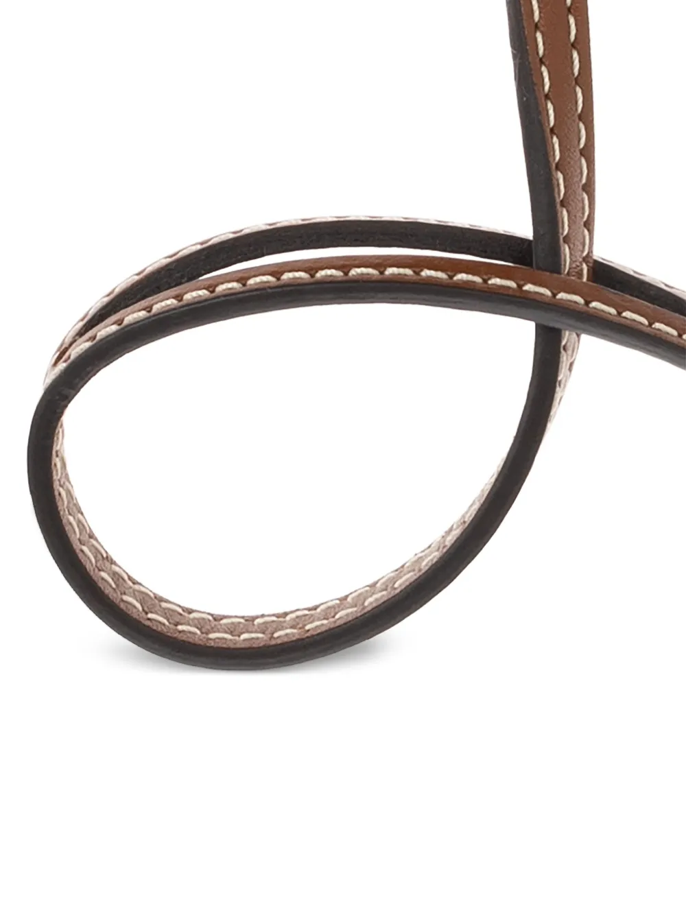 Max Mara Leren logobedel Bruin