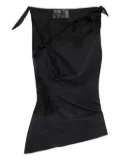 Coperni lace-insert draped top - BLACK