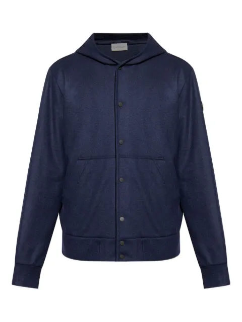 Moncler hooded button-fastening sweater