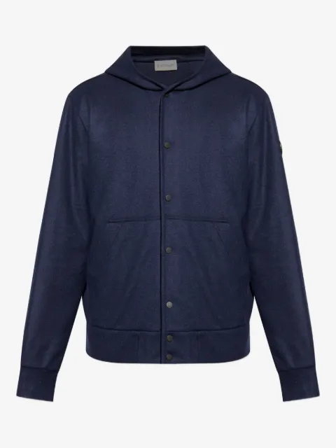 Moncler hooded button-fastening sweater
