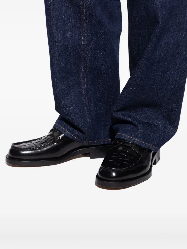 Jacquemus Woven Leather lace-up Shoes | Black | FARFETCH