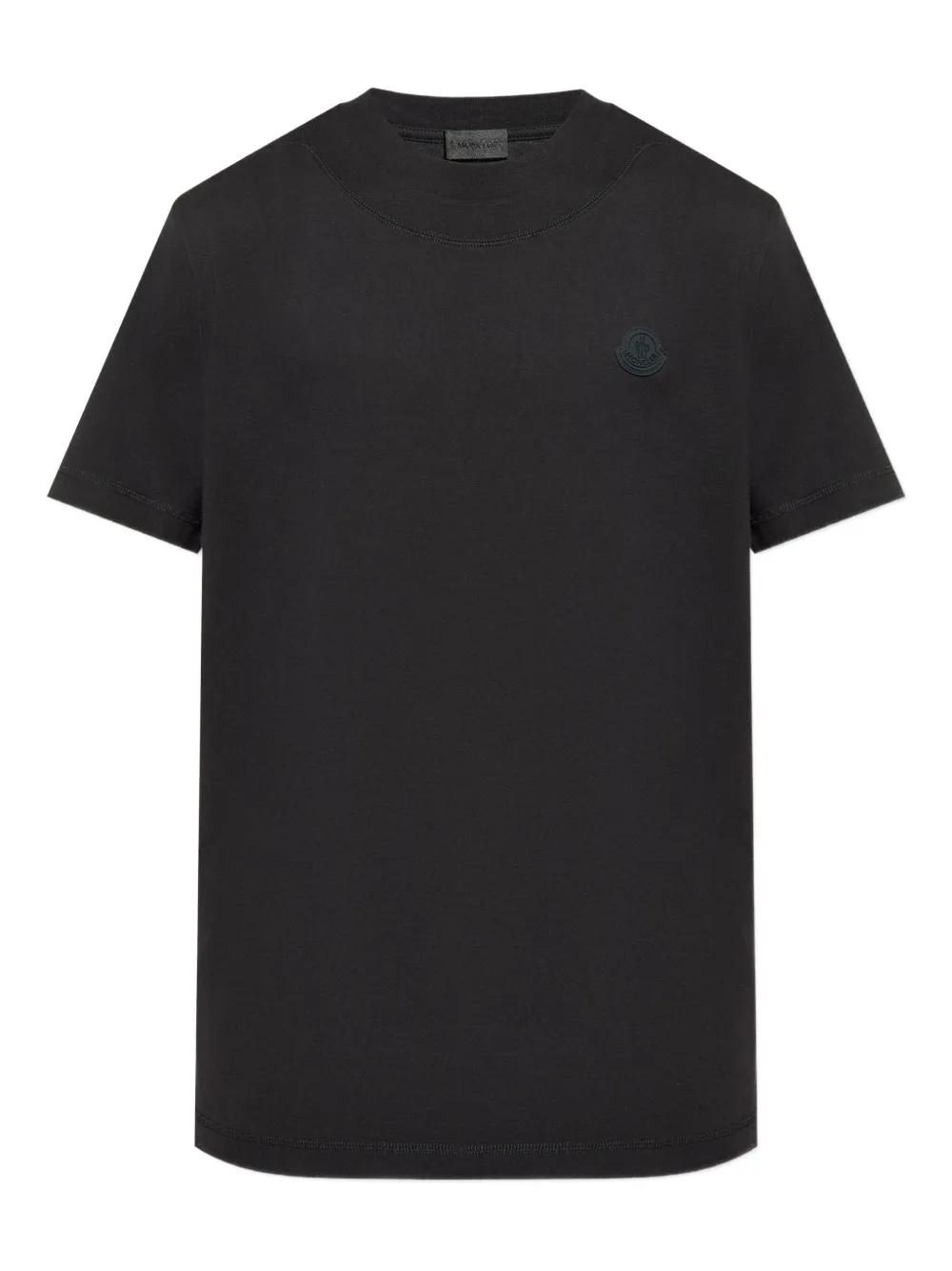 Moncler Katoenen T-shirt met logopatch Zwart