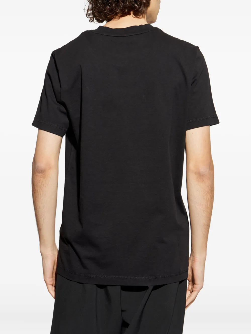 Moncler Katoenen T-shirt met logopatch Zwart