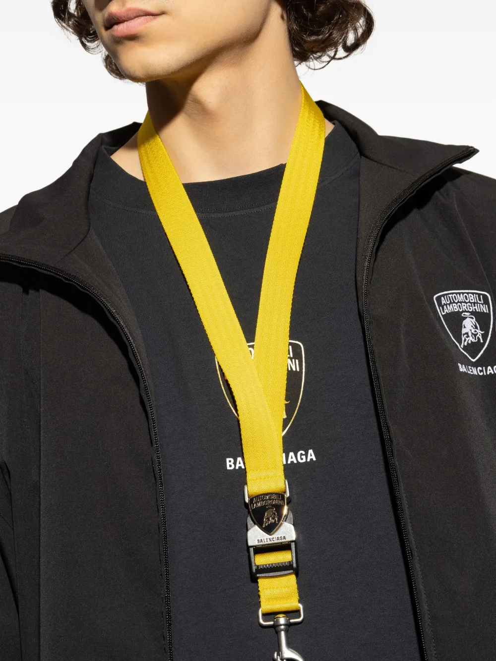 Balenciaga x Automobili Lamborghini embellished keyring Geel