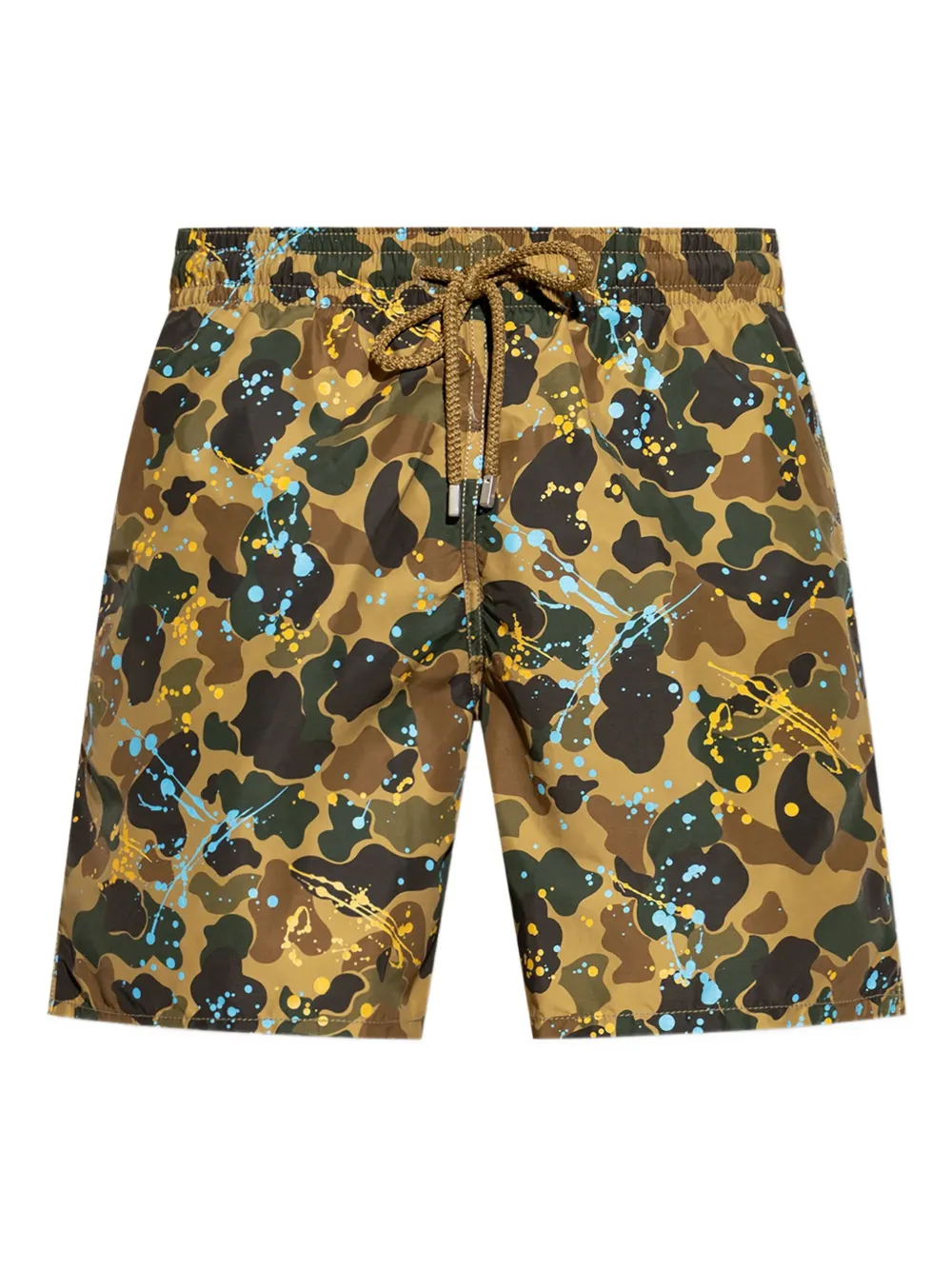 Palm Angels x Vilebrequin zwembroek met verfspatten Bruin