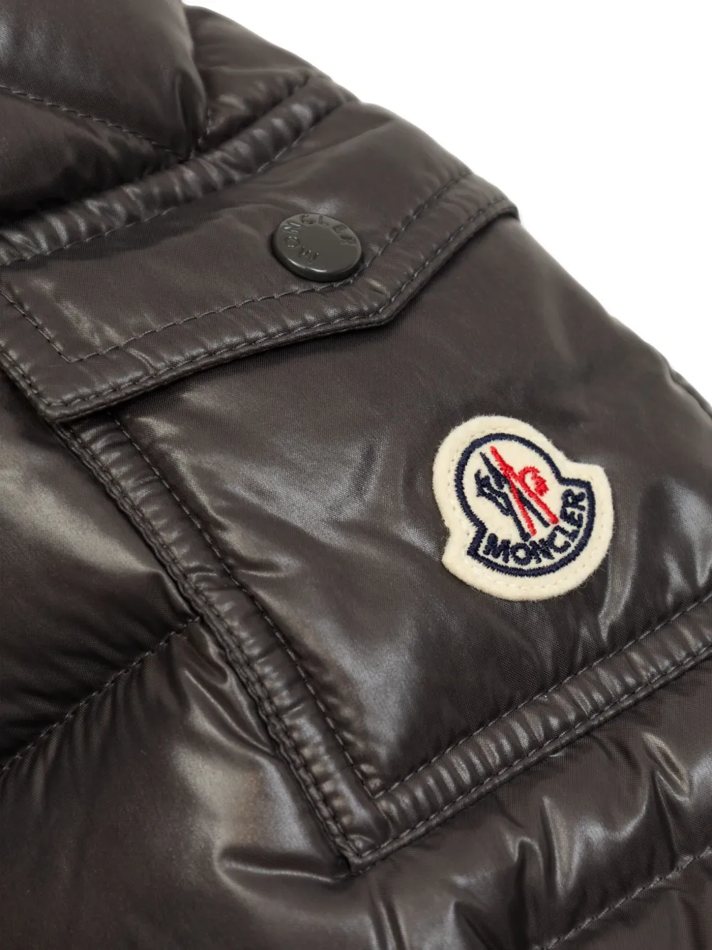 Moncler Enfant Gevoerd jack met capuchon Grijs