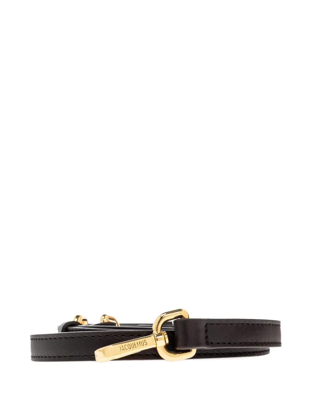 Jacquemus Bambino geweven tas met leren afwerking Beige