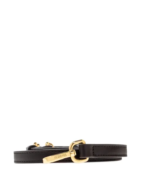 Jacquemus Bambino leather-trimmed woven mini bag