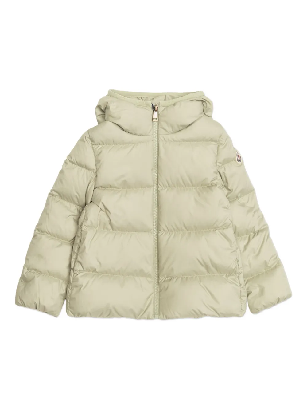 Moncler Enfant Beulah gewatteerd jack met capuchon Groen
