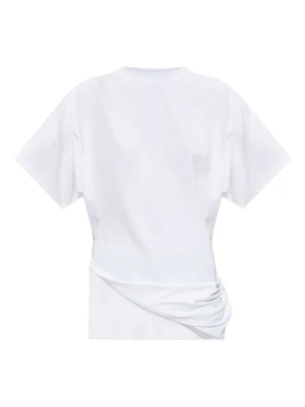 Sportmax Draped-design T-shirt in White