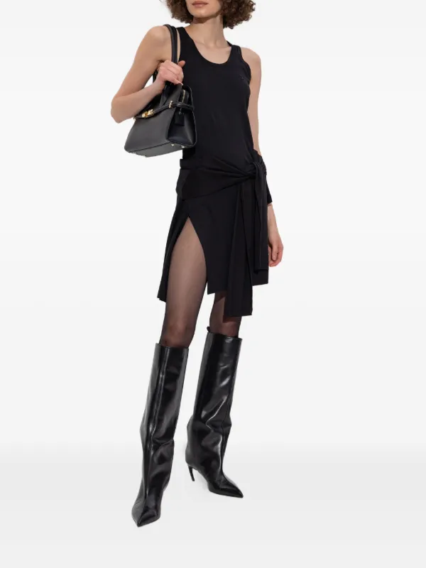 Coperni tie-front Mini Dress | Black | FARFETCH