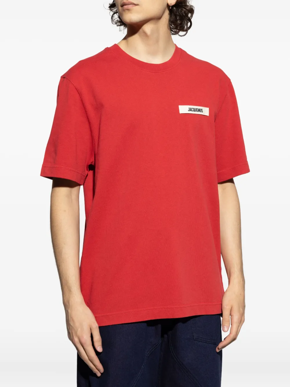 Jacquemus Katoenen T-shirt met logoprint Rood