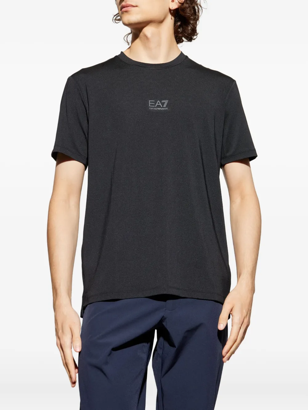 Ea7 Emporio Armani T-shirt met logoprint Zwart