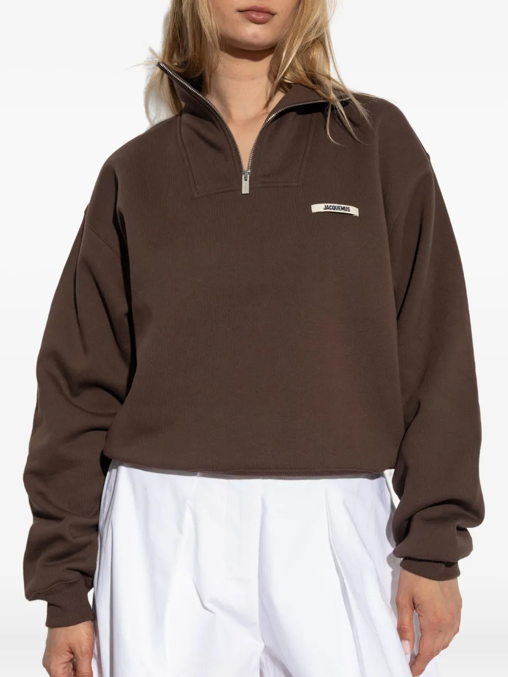 Jacquemus Sweater met logopatch Bruin