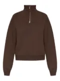 Jacquemus logo-patch half-zip sweatshirt - Brown