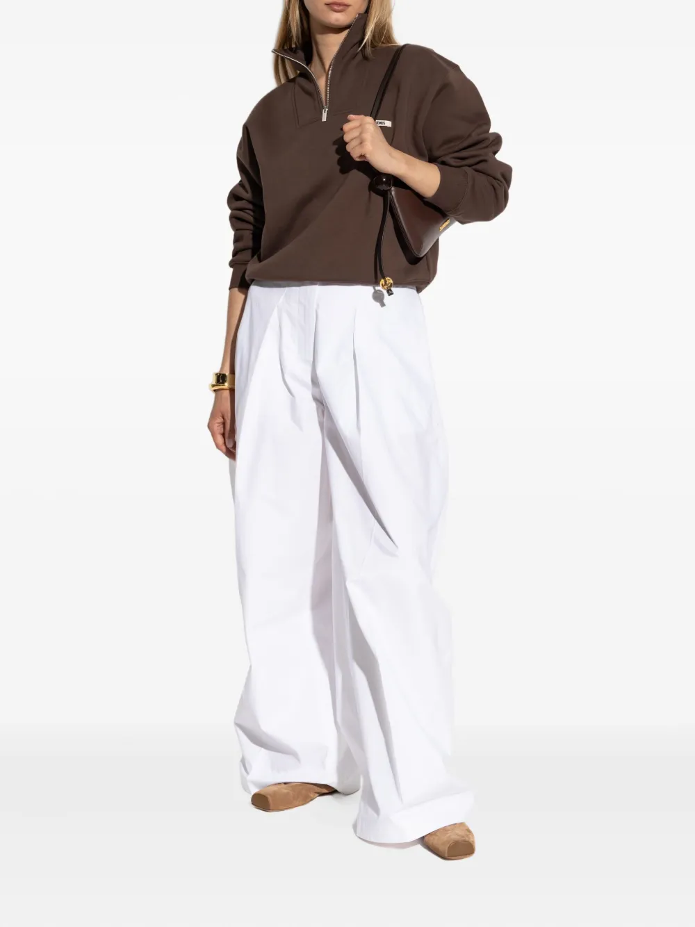 Jacquemus logo-patch half-zip sweatshirt | Knitted Tops | Image 2