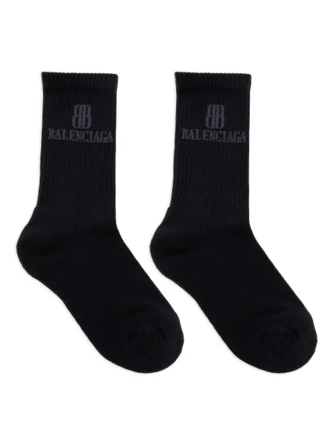 Balenciaga logo-embroidered cotton socks