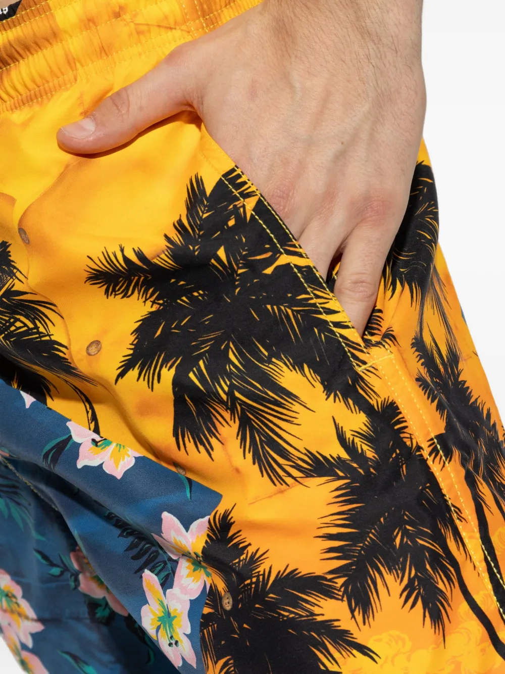 Palm Angels Zwembroek met print Blauw