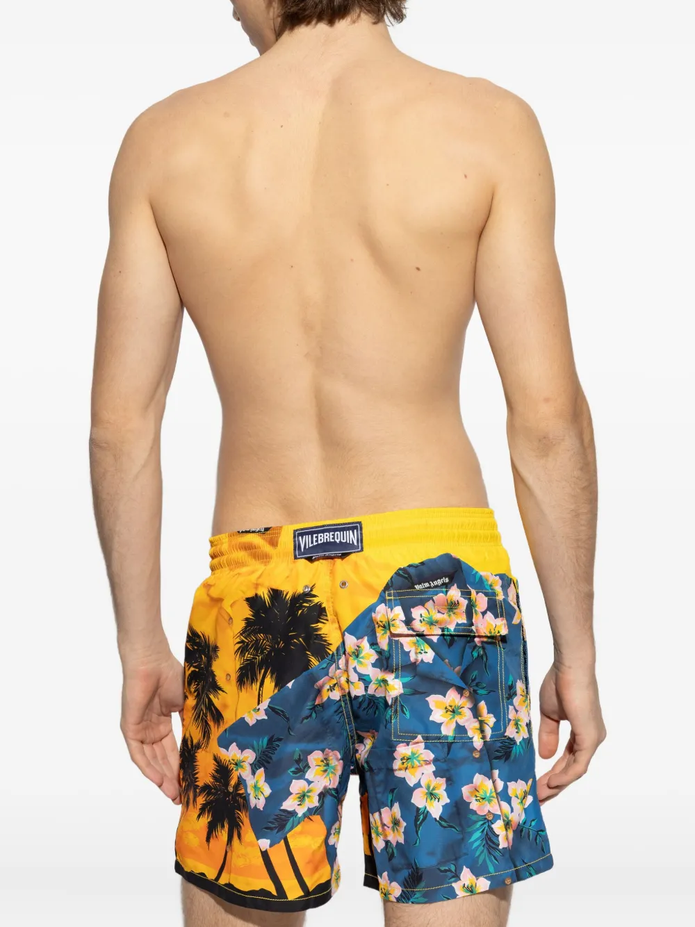 Palm Angels Zwembroek met print Blauw