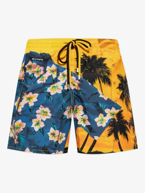 Palm Angels shorts de playa con palmeras estampadas