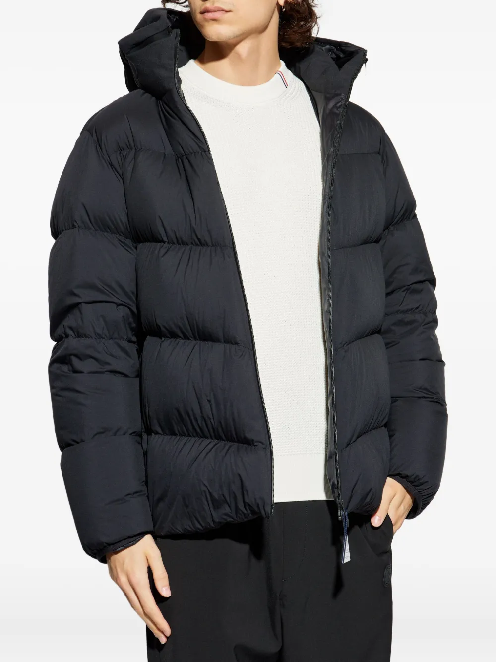 Moncler Forez donsjack met capuchon Zwart