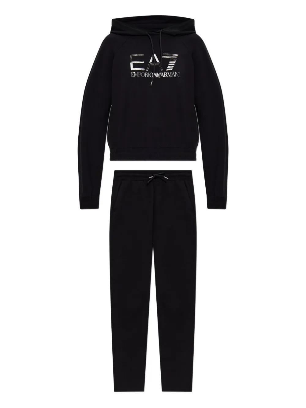 Ea7 Emporio Armani logo tracksuit Zwart