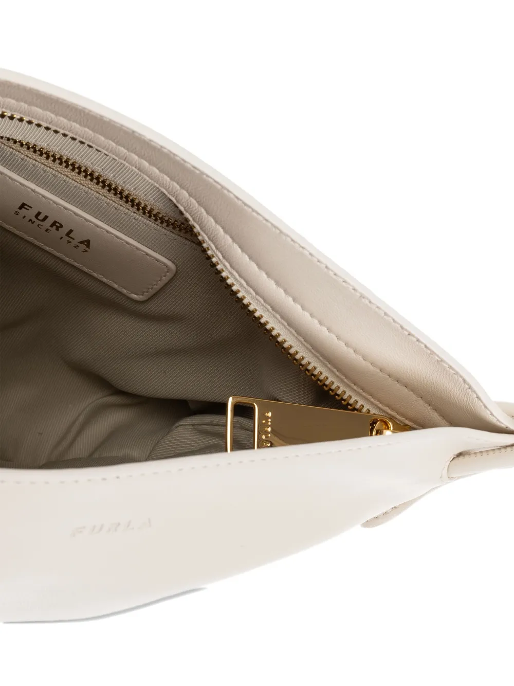 Furla ruched ball-detail tote bag Beige
