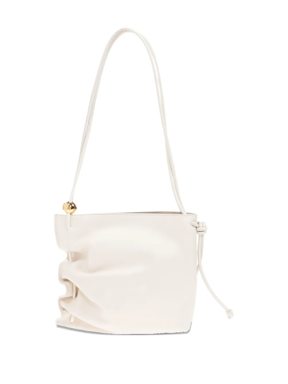 Furla ruched ball-detail tote bag Beige