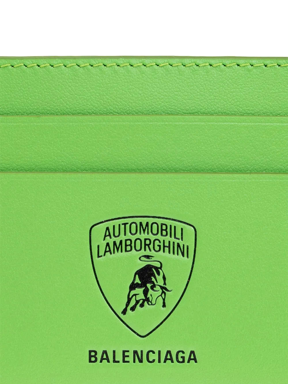 Balenciaga x Automobili Lamborghini leather card holder Groen