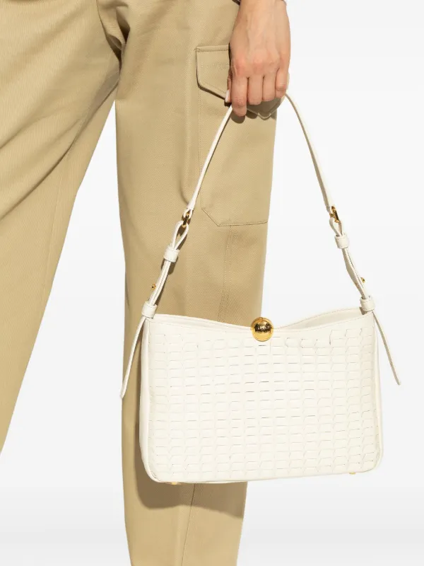 Handbag Sac Furla Petit Furla Petit Sac Porté Épaule En Cuir Blanc