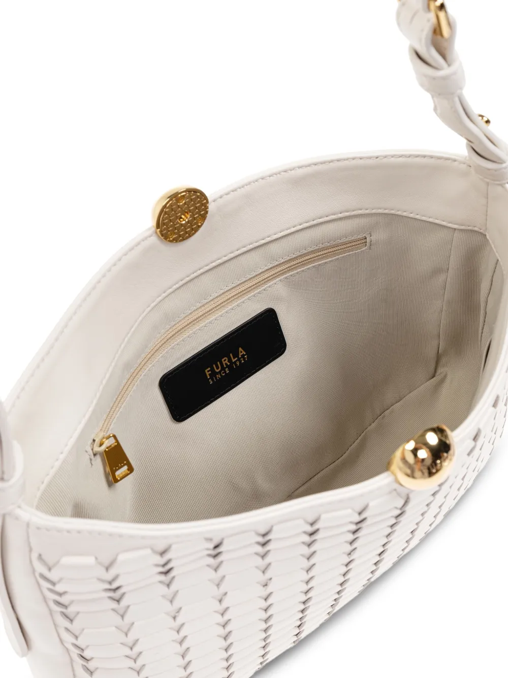 Furla Leren schoudertas Wit