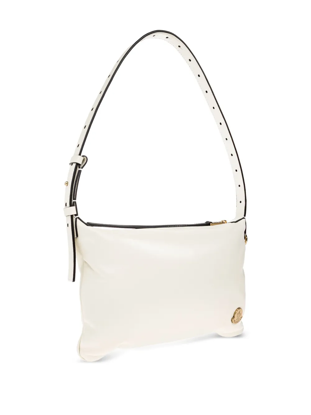 Moncler Vetta leren schoudertas Wit